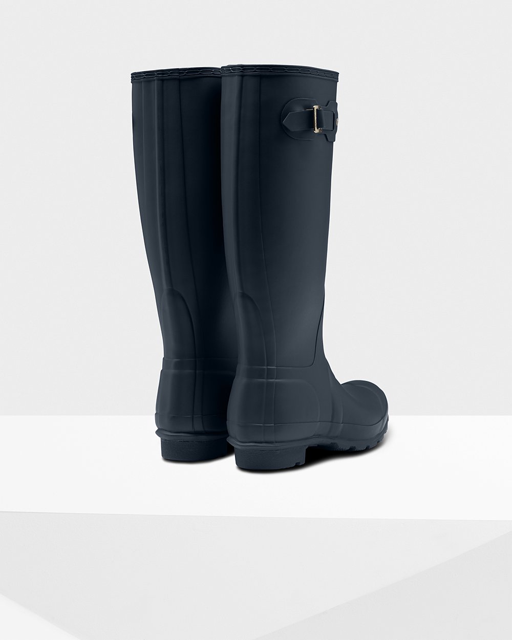 Botas de Lluvia Altas Hunter Mujer - Original Insulated - Azul Marino - QLYNGOM-45